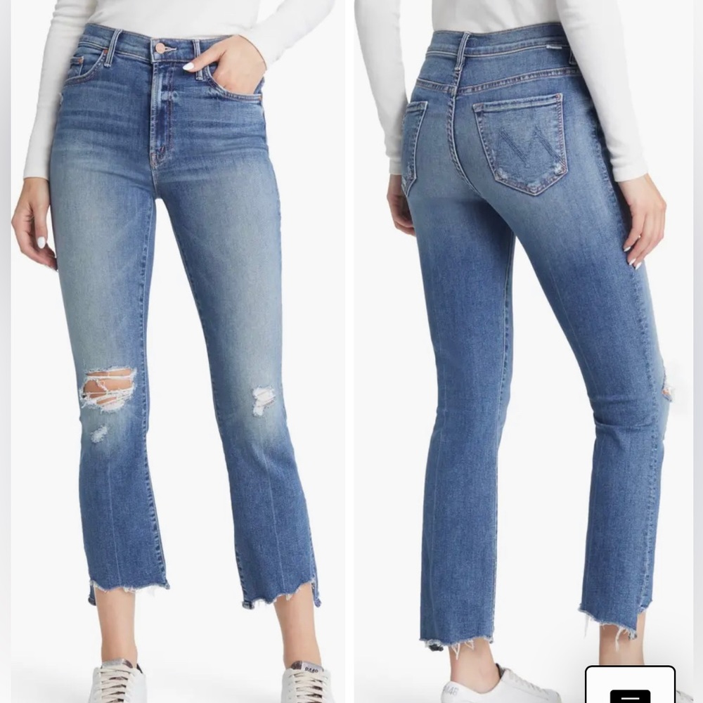 MOTHER The Insider Ankle Chew Jeans size 30